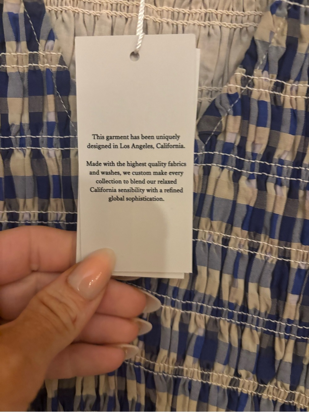 Rails Blue and Cream Clementine Gingham Dress - Picture 6 of 8